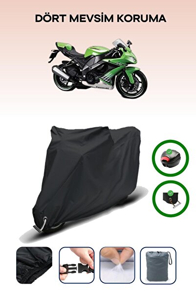 Breen حقيبة خلفية سوداء وقماش محرك متوافق مع كاواساكي نينجا ZX-10R