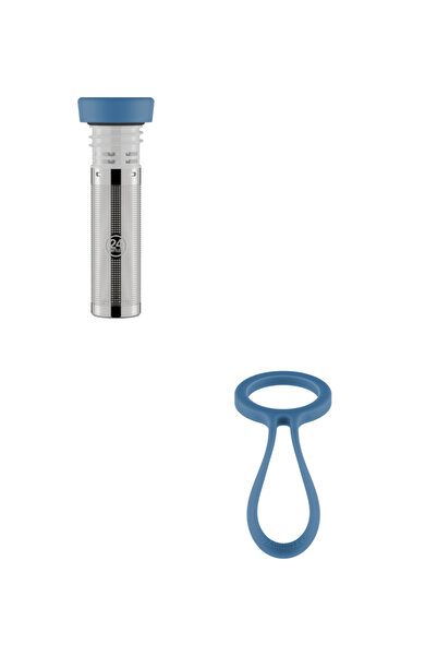 SMEG Bottle Tie Tutucu & Infuser Lid Demleme Termos Aksesuar Seti Mavi 2'li