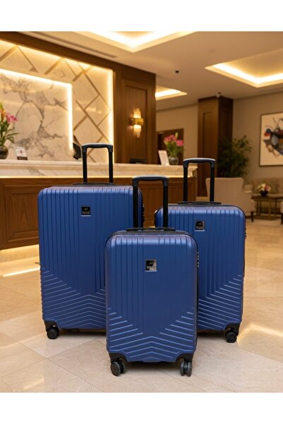 CDS 3’lü Valiz Seti | Büyük Orta Kabin Boy | Kırılmaz Valiz Seti