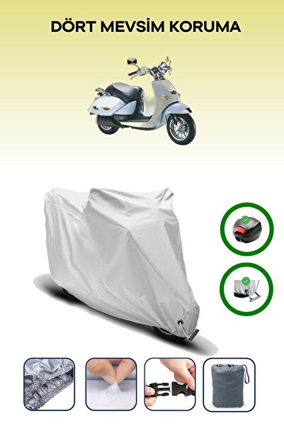 Breen Gray Rear Bag and Lock Compatible Aprilia Mojito 125 Custom Compatible ...