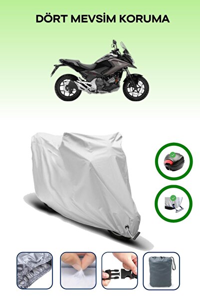 Breen حقيبة خلفية رمادية اللون ومتوافقة مع غطاء المحرك المتوافق مع هوندا NC 750 S