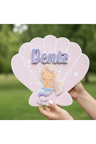 Agulab İnci Temalı Işıklı İsimli Bebek Kapı Süsü