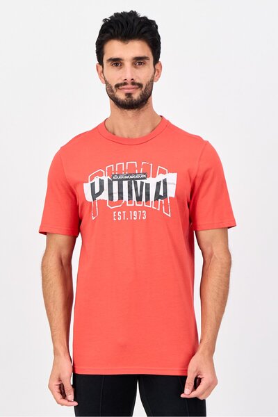 Puma Men Sportswear Fit Short Sleeve Outdoor T-Shirt, Red