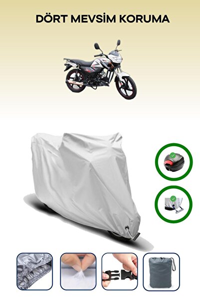 Breen حقيبة خلفية رمادية اللون ومتوافقة مع قفل RKS X Power 50 متوافق مع قماش المحرك