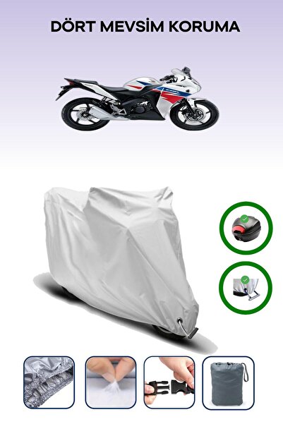 Breen حقيبة خلفية رمادية اللون ومتوافقة مع غطاء المحرك المتوافق مع هوندا CBR 125 R