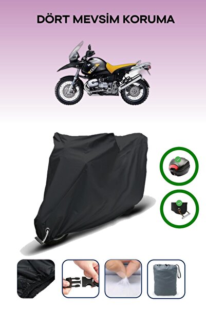 Breen حقيبة خلفية سوداء وقماش محرك متوافق مع BMW R 1150 GS Adventure