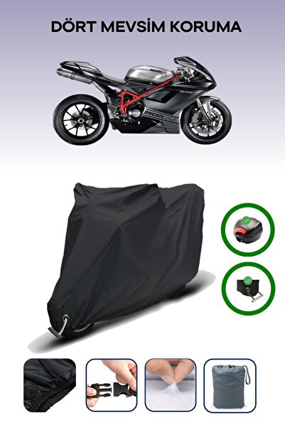 Breen حقيبة خلفية سوداء وقماش محرك متوافق مع قفل دوكاتي 848 إيفو