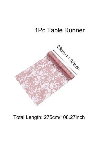 Choice Rose gold 28x275cm Glitter Metallic Foil Thin Mesh Table Runners Roll,...