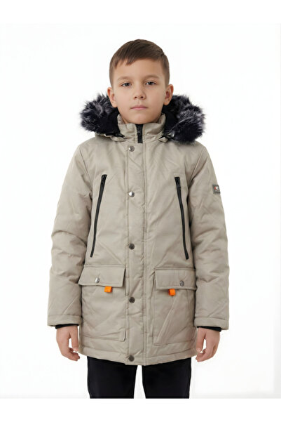 Drc PALTOAN UNISEX PENTRU COPII, IMPERMEABIL LA APA SI VENTUL, CU STRAT DUBLU, CU CAPOTĂ INTRĂ, CU PĂR