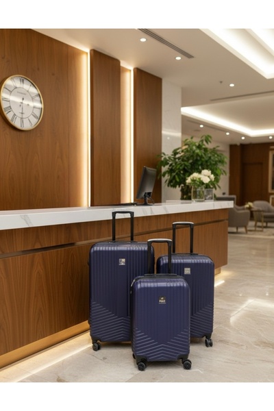 CDS 3’lü Valiz Seti | Büyük Orta Kabin Boy | Kırılmaz Valiz Seti