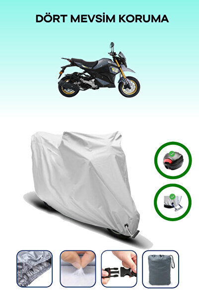 Breen Gray Rear Bag and Lock Compatible Yuki Hammer 125 Compatible Motorcycle...
