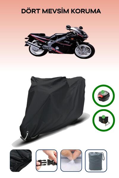 Breen حقيبة خلفية سوداء وقماش محرك متوافق مع ياماها FZR 600