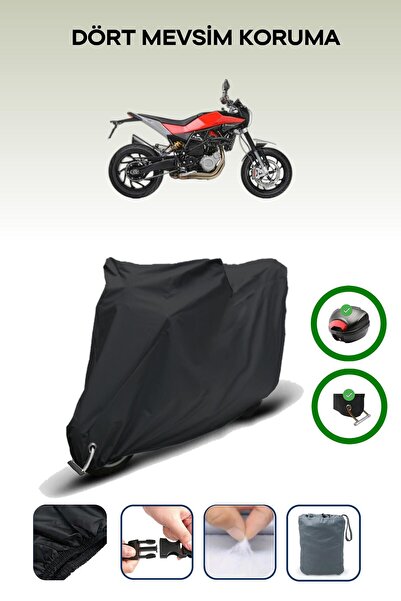 Breen Black Rear Bag and Lock Compatible Husqvarna Nuda 900 Compatible Engine...