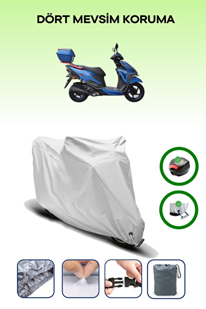 Breen حقيبة خلفية رمادية اللون وقماش محرك متوافق مع Yuki Crypto 125