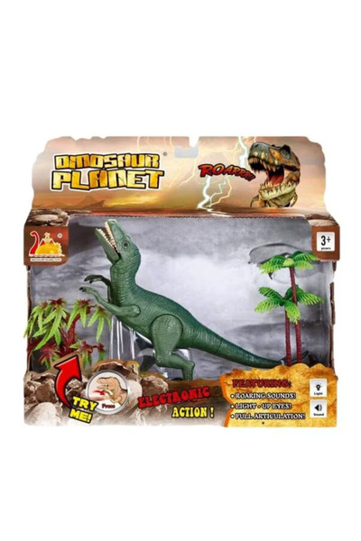 Avaleea Jucarie interactiva dinozaur cu lumini si sunete Velociraptor si acce...