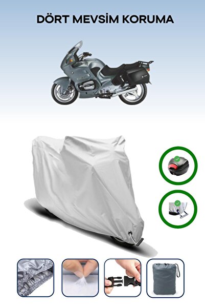 Breen حقيبة خلفية رمادية اللون ومتوافقة مع غطاء المحرك المتوافق مع BMW R 1100 RT