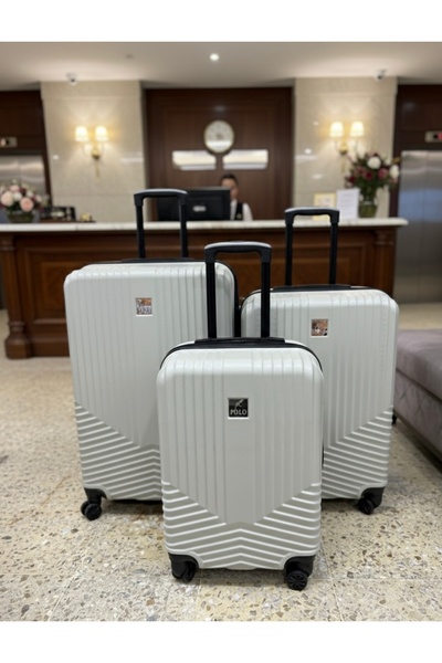 CDS 3’lü Valiz Seti | Büyük Orta Kabin Boy | Kırılmaz Valiz Seti