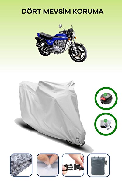 Breen حقيبة خلفية رمادية اللون ومتوافقة مع قماش المحرك المتوافق مع هوندا سي بي 250