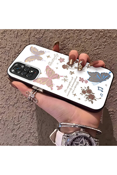 Hontinga حافظة هاتف متوافقة مع هاتف Xiaomi Redmi Note 11، حافظة على شكل فراشة...