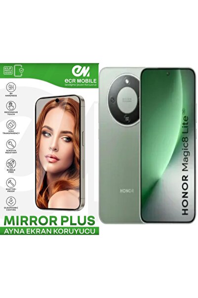 Ecr Mobile Honor Magic 8 Lite ile Uyumlu Ayna (Mirror) 9H Kırılmaz Nano Ekran...