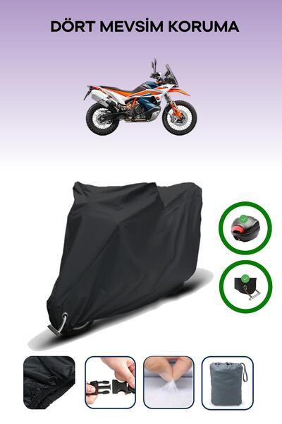 Breen Black Rear Bag and Lock Compatible Ktm 890 Adventure Compatible Motorcy...