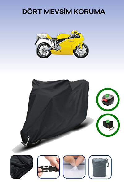 Breen Black Rear Bag and Lock Compatible Ducati 749 Compatible Motorcycle Tarpaulin
