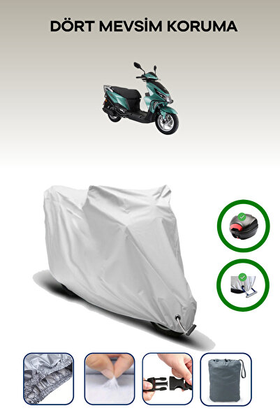 Breen Gray Rear Bag and Lock Compatible Arora Crv 125 Compatible Motorcycle T...
