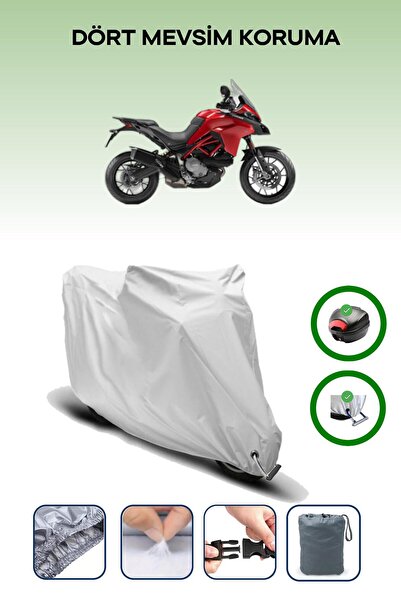 Breen Gray Rear Bag and Lock Compatible Ducati Multistrada Compatible Motorcy...