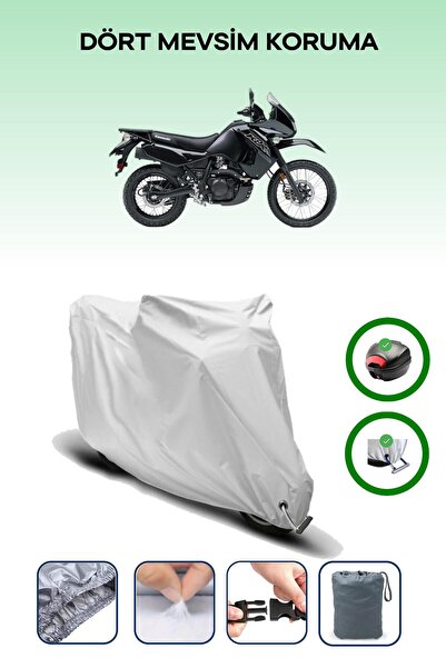 Breen Gray Tail Bag and Lock Compatible Kawasaki Klr 650 Compatible Motorbike...