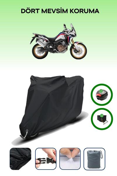 Breen حقيبة خلفية سوداء وقفل متوافقان مع هوندا CRF1000L أفريكا توين أدفنتشر سبورتس، غطاء محرك متوافق