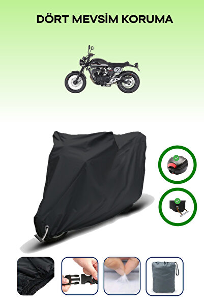 Breen Black Rear Bag and Lock Compatible Mondial 250I Buccaneer Compatible Mo...