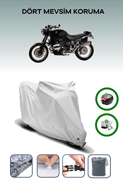 Breen حقيبة خلفية رمادية اللون ومتوافقة مع غطاء المحرك المتوافق مع BMW R 1100 R