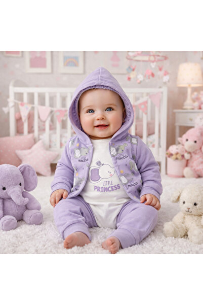 tinitins مجموعة ليتل برينسيز فيل مطبوع مكونة من 3 قطع للأطفال