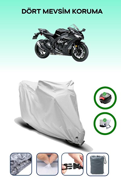Breen Gray Tail Bag and Lock Compatible Kawasaki Ninja Zx-10Rr Compatible Mot...