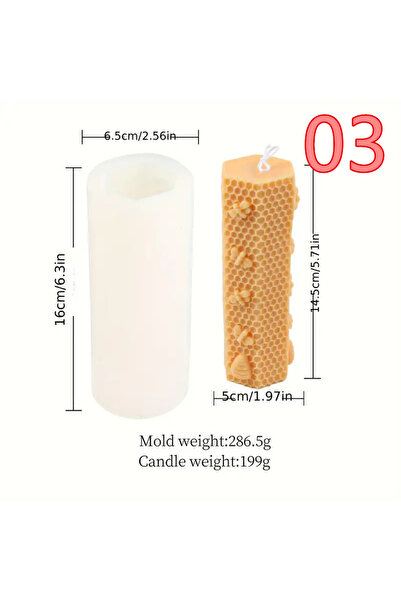 Choice5 قالب خلية نحل 03، قوالب شموع ثلاثية الأبعاد على شكل قرص عسل النحل، قا...