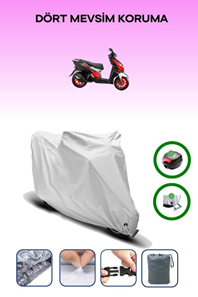 Breen Gray Rear Bag and Lock Compatible Apachi Beauty 125 Compatible Motorcyc...