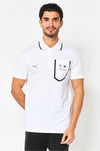 Puma x BMW Motorsport Men Sportswear Fit Short Sleeve Outdoor Polo Shirt, White