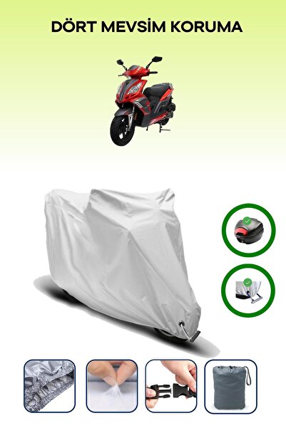Breen Gray Rear Bag and Lock Compatible Mondial 150 Mash Compatible Motorcycl...
