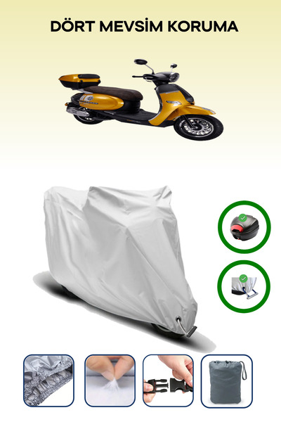 Breen حقيبة خلفية رمادية اللون ومتوافقة مع قفل Kuba Brilliant 50 Pro المتوافق مع قماش المحرك