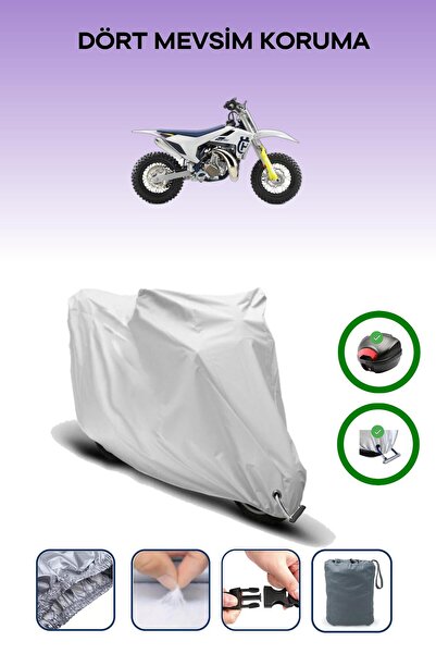 Breen حقيبة خلفية رمادية اللون ومتوافقة مع قماش المحرك المتوافق مع Husqvarna TC 50 Mini