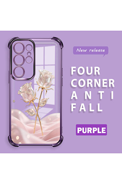 ucuc حافظة حماية من السيليكون الشفاف باللون الوردي الرومانسي المتوافقة مع هات...