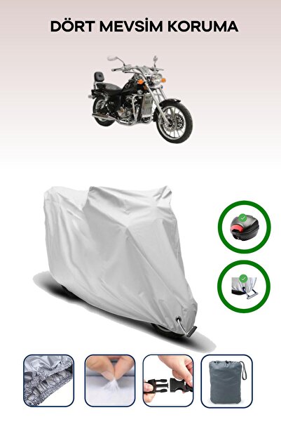 Breen Gray Rear Bag and Lock Compatible with Asya Pars 250 Compatible Motorcy...