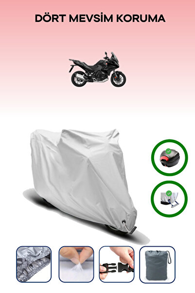 Breen حقيبة خلفية رمادية اللون ومتوافقة مع قماش المحرك المتوافق مع هوندا NT 1100 DCT