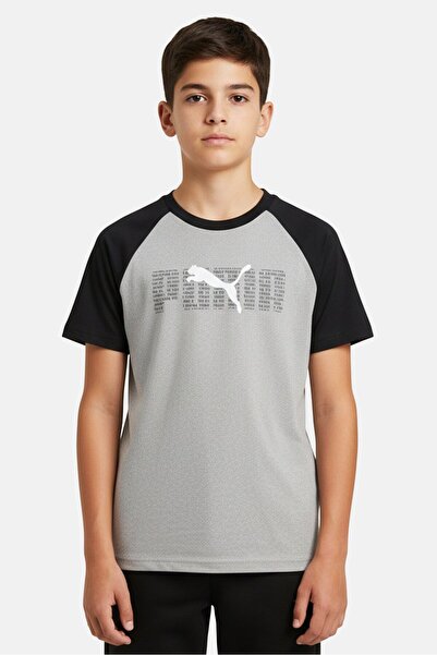 Puma Kids Boy Short Sleeve Outdoor T-Shirt, Grey
