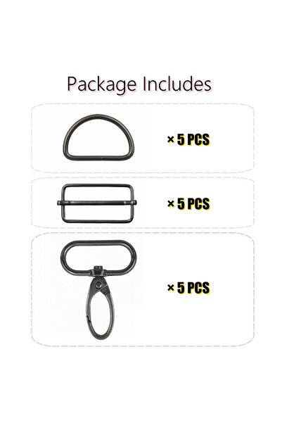 Choice1 مجموعة أبازيم أحزمة معدنية بألوان متنوعة، مقاس 15-38 مم، لون أسود، 38...