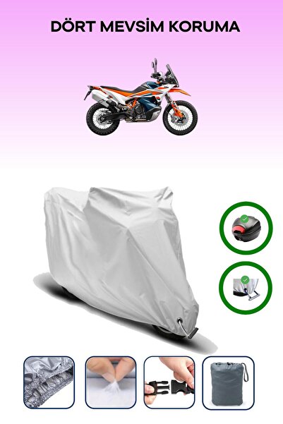 Breen حقيبة خلفية رمادية اللون ومتوافقة مع قماش المحرك المتوافق مع KTM 790 Adventure R