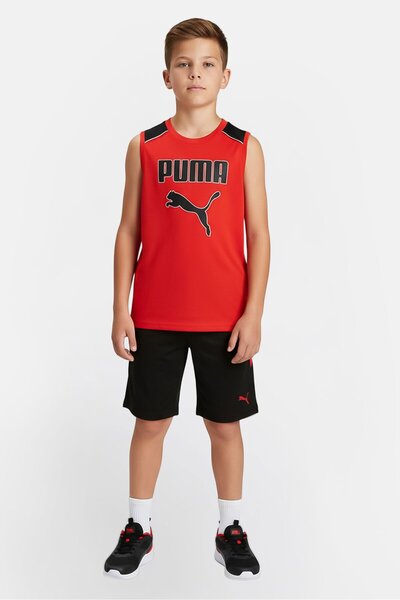 Puma Kids Boy 2 Pieces Sportswear Fit Training Top And Shorts Set, Multicolor