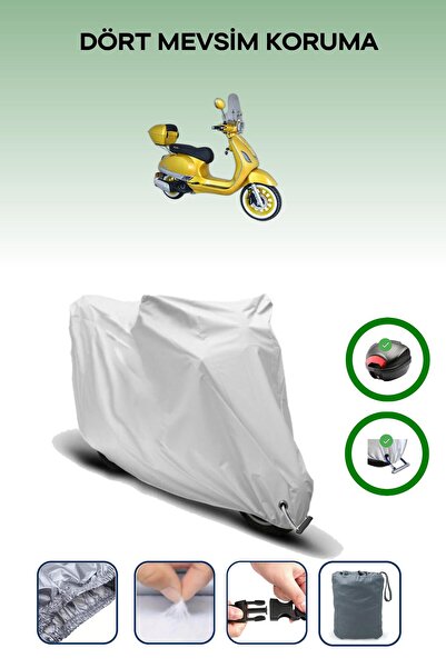 Breen حقيبة خلفية رمادية اللون ومتوافقة مع قماش المحرك المتوافق مع Arora Safari 125