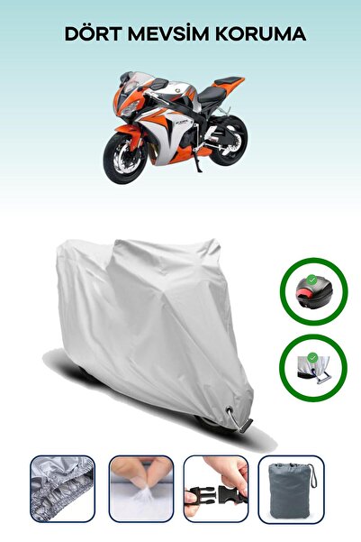 Breen حقيبة خلفية رمادية اللون ومتوافقة مع قماش المحرك المتوافق مع هوندا CBR 1000 RR