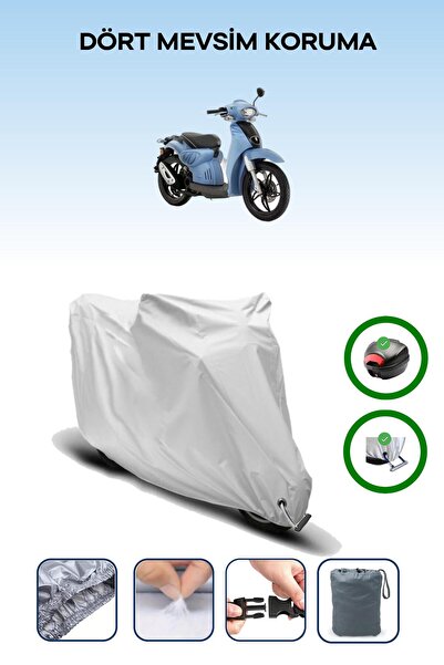 Breen Gray Rear Bag and Lock Compatible Aprilia Scarabeo 50 Compatible Motor ...